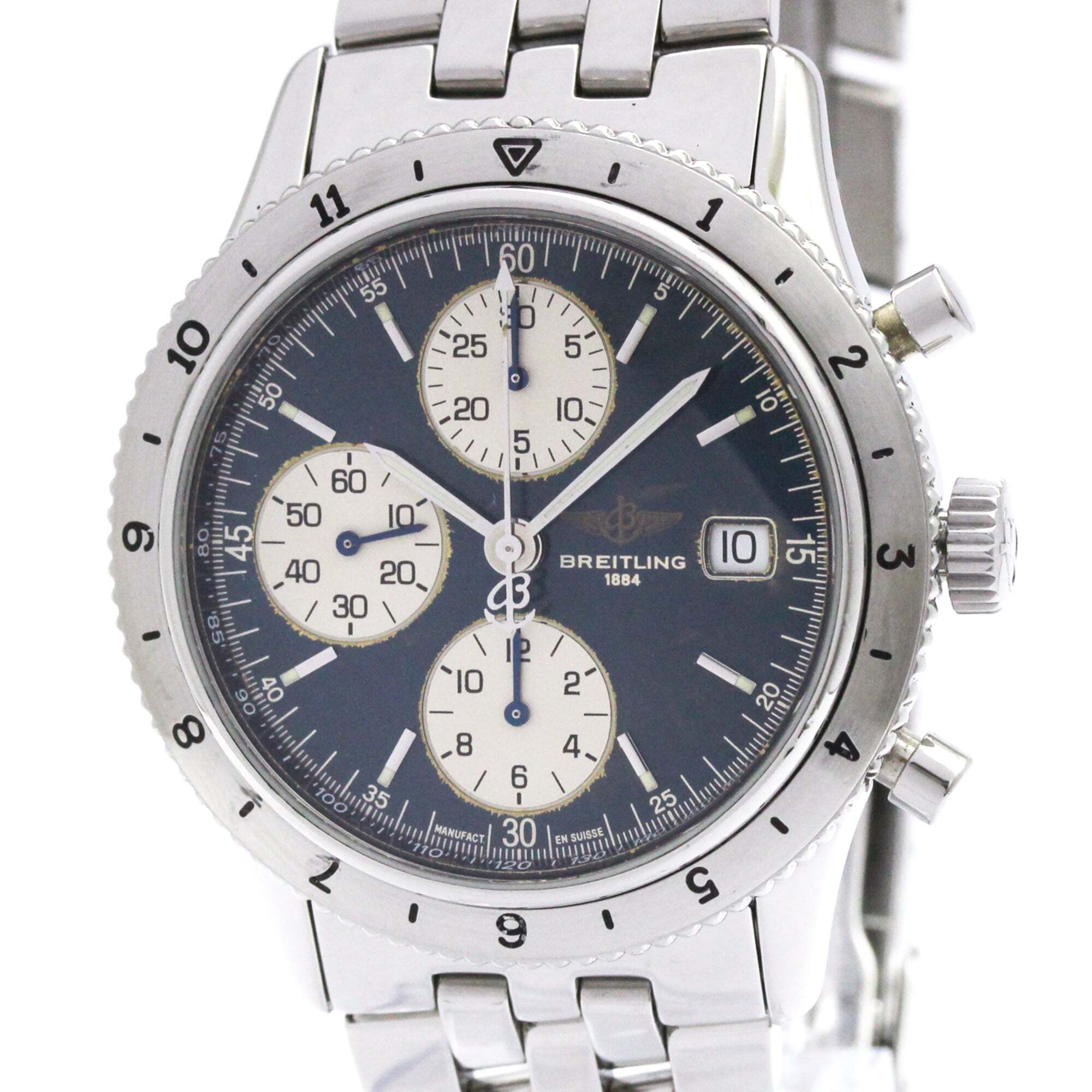 Breitling Navitimer Aviastar Steel Automatic Watch A13023 Polished